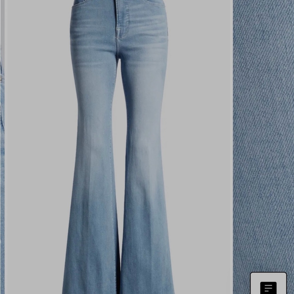 Good American Light Blue Flare Jeans